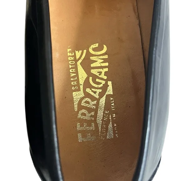 Men's Black Leather Loafers, Pre -owned