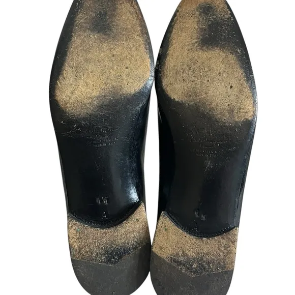 Men's Black Leather Loafers, Pre -owned