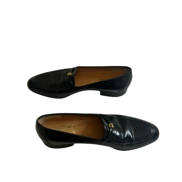 Men's Black Leather Loafers, Pre -owned