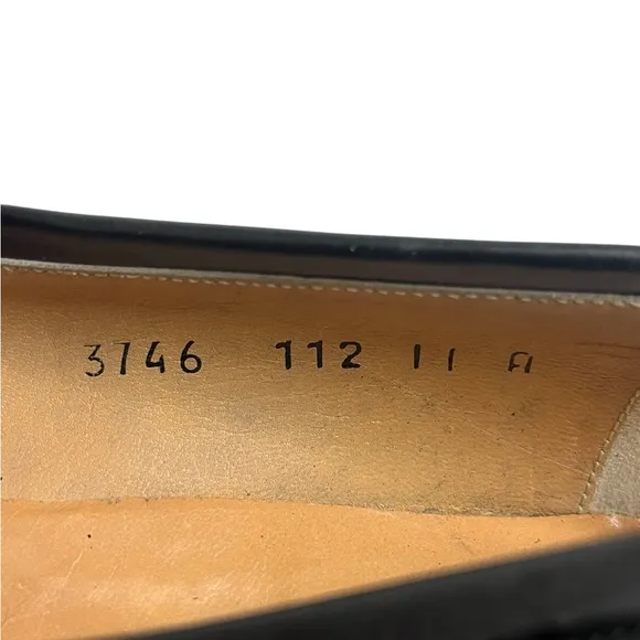 Men's Black Leather Loafers, Pre -owned