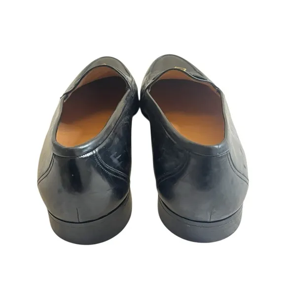 Men's Black Leather Loafers, Pre -owned