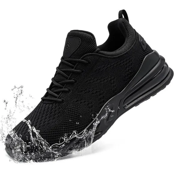 Men's Black Non Slip Water Resistant Trabajo Food Service Chef Kitchen Sneakers