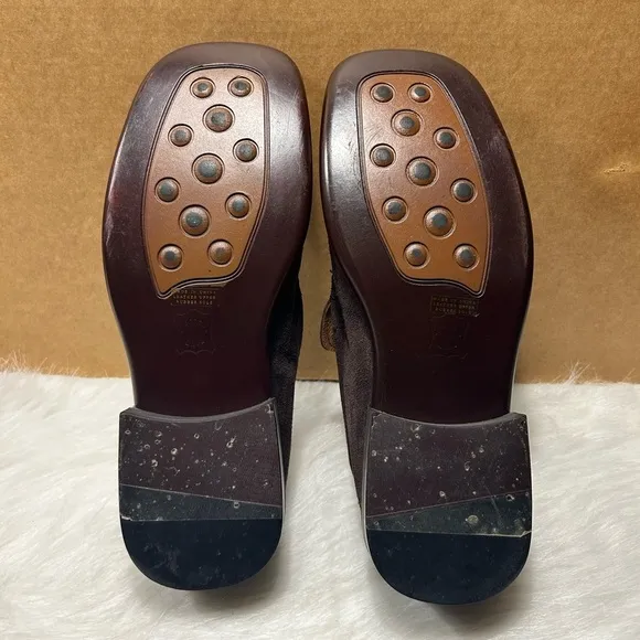 Men's Borgesi Beverly Hills Collection Brown Leather Hand-Made Loafers (44)