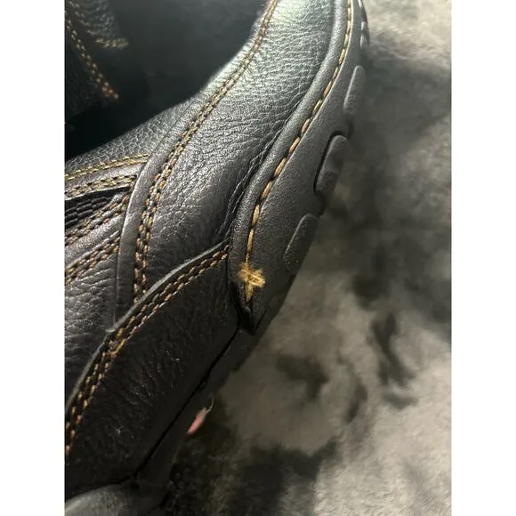 Men's Born brown leather slip on loafers, Size 9