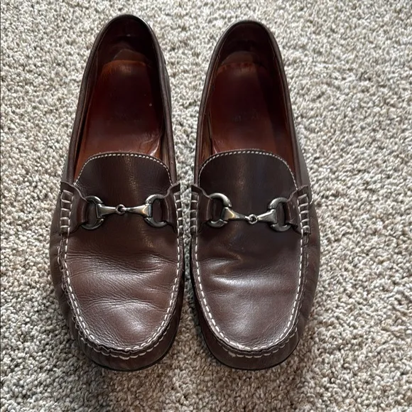 Men's Brown Leather Horsebit Loafers