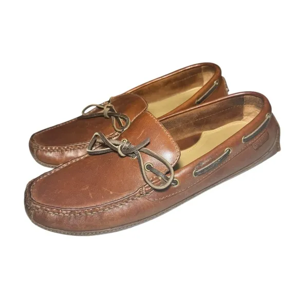 Men’s Cole Haan Gunnison Driver Brown Leather Loafers Size 8.5