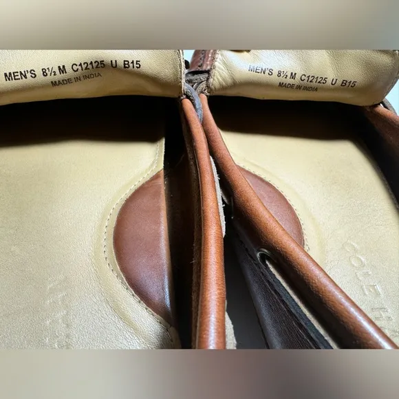 Men’s Cole Haan Gunnison Driver Brown Leather Loafers Size 8.5