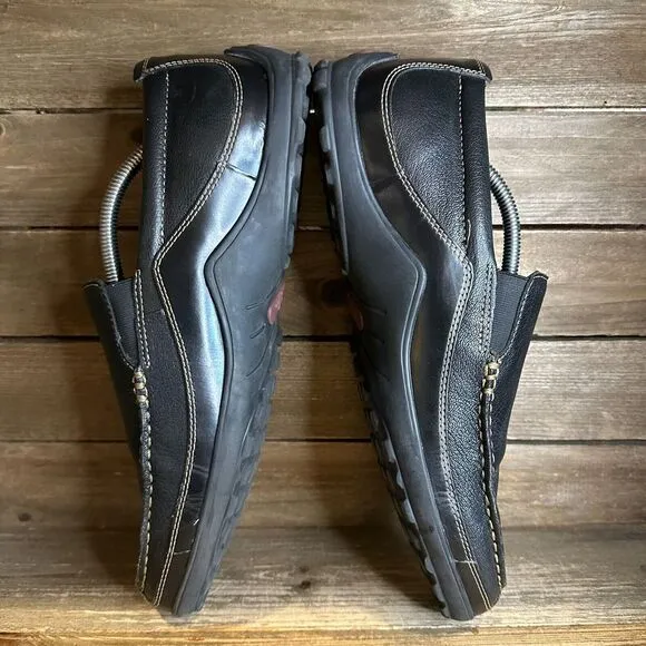 Mens Cole Haan Tucker Venetian Black Leather Casual Loafers Shoes‎ Size 12 M GUC