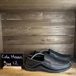 Mens Cole Haan Tucker Venetian Black Leather Casual Loafers Shoes‎ Size 12 M GUC