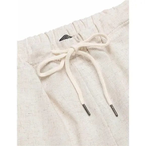 Men's Cotton Linen Harem Pants Casual Loose Hippie Pants