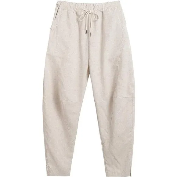 Men's Cotton Linen Harem Pants Casual Loose Hippie Pants