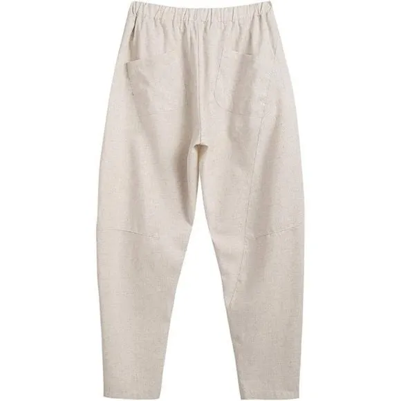 Men's Cotton Linen Harem Pants Casual Loose Hippie Pants