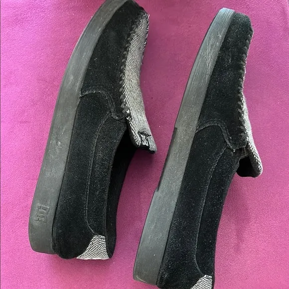 Men's Dolce &amp; Gabbana Black and Gray Casual Slip-On Loafers  VTG