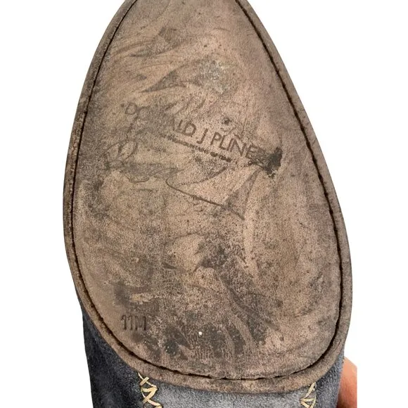 Mens Donald J Pliner Vian Blackwash Italy Mens Suede Loafers Sz 11M Slip On