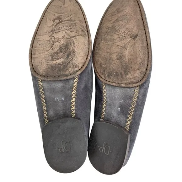 Mens Donald J Pliner Vian Blackwash Italy Mens Suede Loafers Sz 11M Slip On