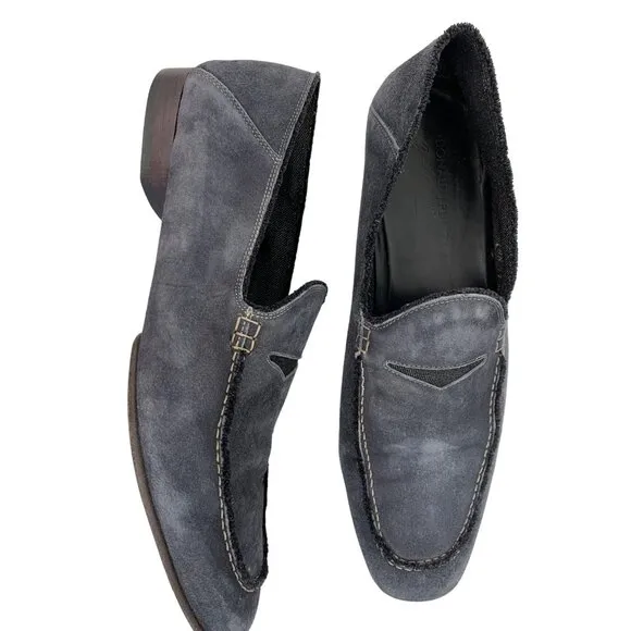 Mens Donald J Pliner Vian Blackwash Italy Mens Suede Loafers Sz 11M Slip On