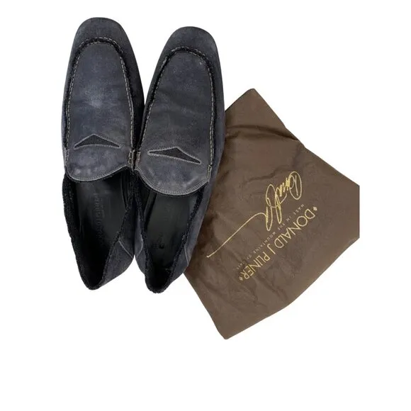 Mens Donald J Pliner Vian Blackwash Italy Mens Suede Loafers Sz 11M Slip On