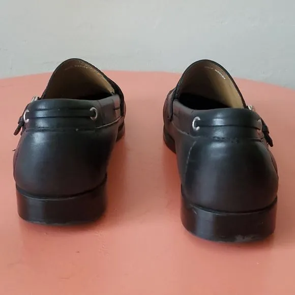 Mens G.H. Bass &amp; co. Buckle Weejuns black loafers size 9.5