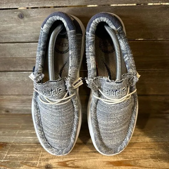 Mens Hey Dude Wally Free Island Navy Blue Casual Comfort Loafers Shoes Size 10 D
