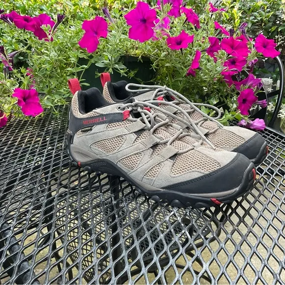 Men’s Merrill Grey Mesh &amp; Suede Waterproof Quality Sneakers!