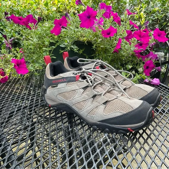 Men’s Merrill Grey Mesh &amp; Suede Waterproof Quality Sneakers!