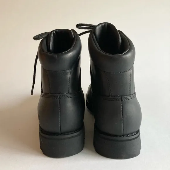 Men’s New Polo Ralph Lauren Mapperly Black Waterproof Leather Combat Boots size7