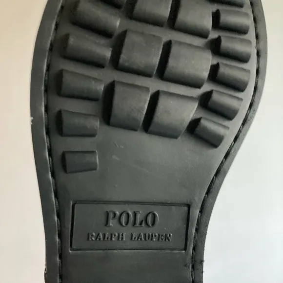 Men’s New Polo Ralph Lauren Mapperly Black Waterproof Leather Combat Boots size7