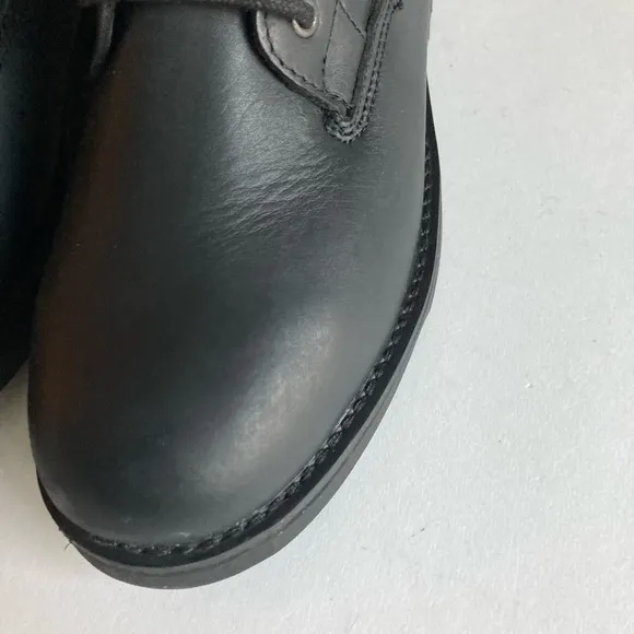 Men’s New Polo Ralph Lauren Mapperly Black Waterproof Leather Combat Boots size7