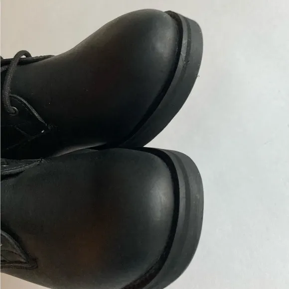 Men’s New Polo Ralph Lauren Mapperly Black Waterproof Leather Combat Boots size7