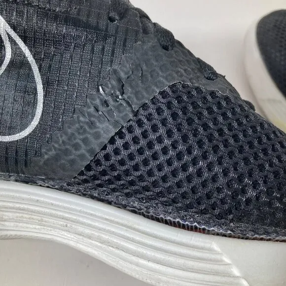 Mens Nike LunarMTRL Running Sneakers Black White 12 522345-001 10/12/11 Mesh Upp