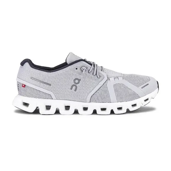 Men's ON Cloud 5 mesh sneakers grey white size 11