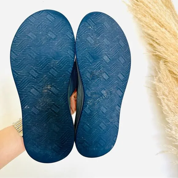 MENS REEF Black Navy Blue Flip Flop Beach Pool Cushion Sandals Slides Shoes 9