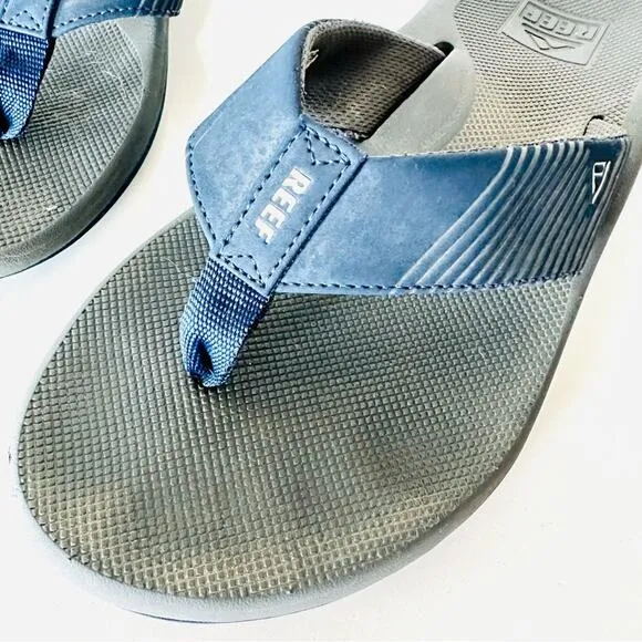MENS REEF Black Navy Blue Flip Flop Beach Pool Cushion Sandals Slides Shoes 9