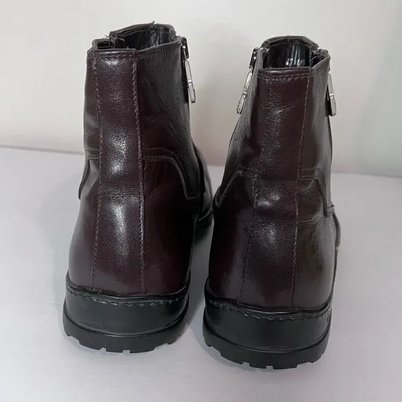 Men's Roberto Rossi Dark Brown Leather Chelsea Ankle Lined Boots Size 42