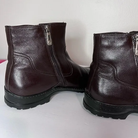 Men's Roberto Rossi Dark Brown Leather Chelsea Ankle Lined Boots Size 42