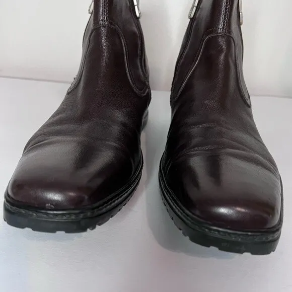 Men's Roberto Rossi Dark Brown Leather Chelsea Ankle Lined Boots Size 42