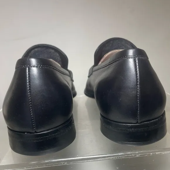 Men’s Salvatore Ferragamo black leather loafers sz9 made in italy