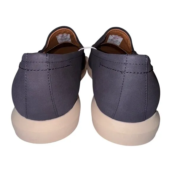 Mens Size 12 Guess Navy Blue Nubuck Slip-On Work Loafers Cream Sole Shoes Comfy