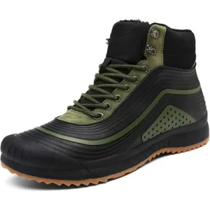 Men's Snow Boots Waterproof Fur Lined Booties Non-Slip Lightweight Winter Shoes