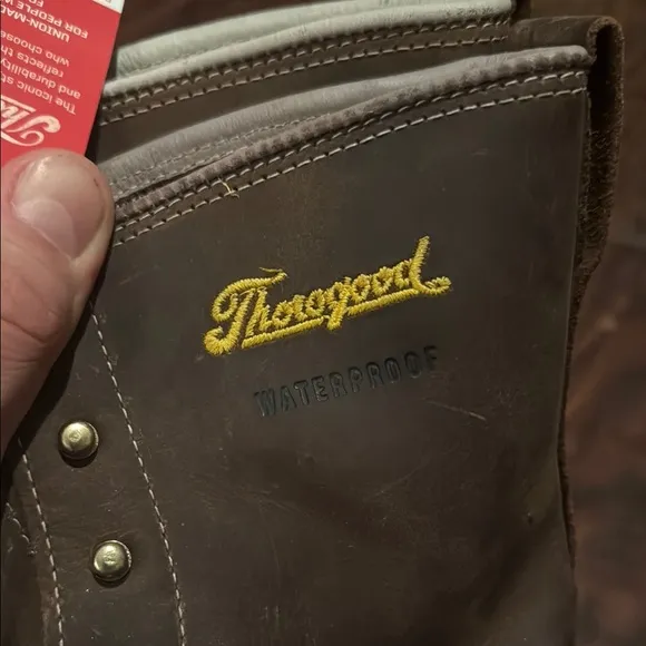 Men's Thorogood 8&quot; Steel Toe WP Moc Toe Brown Work Boot Size 13
