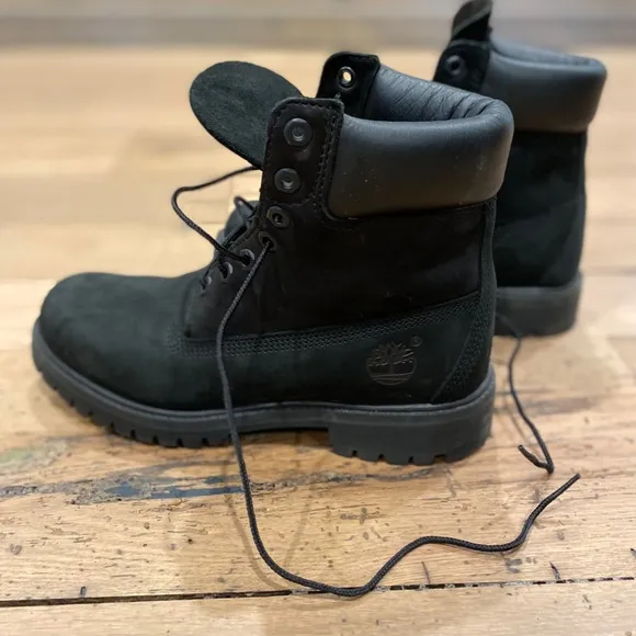 Men's TIMBERLAND 6&quot; Waterproof Boots.  Practically NEW, Sz. 7M, Blk