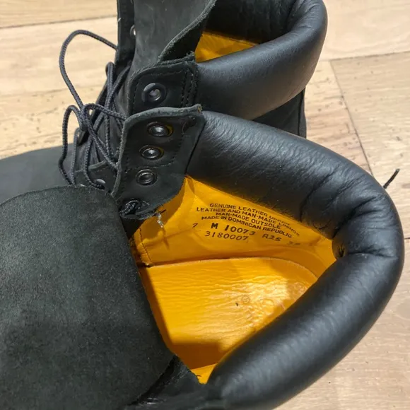 Men's TIMBERLAND 6&quot; Waterproof Boots.  Practically NEW, Sz. 7M, Blk