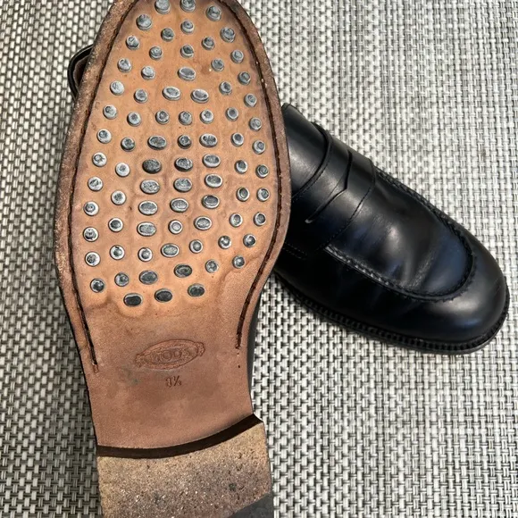 Men’s “TOD’S” Black Leather Loafers