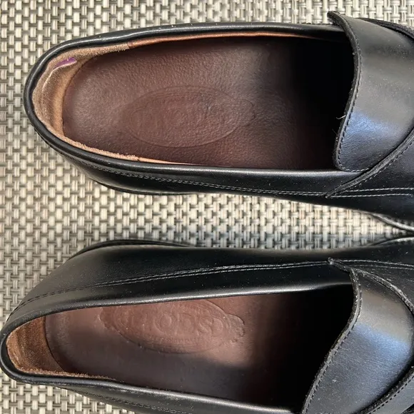 Men’s “TOD’S” Black Leather Loafers