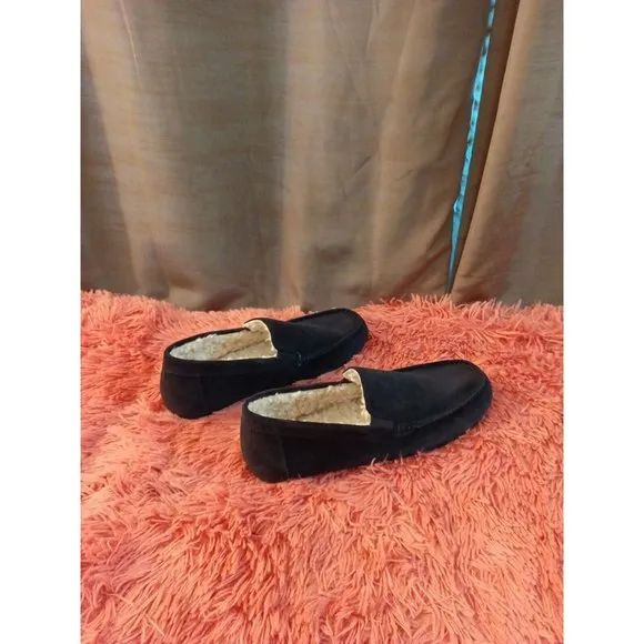 Men's Vince Gomez Leather/Suede/Faux Fur Black Slip On Loafers Size 9.5M