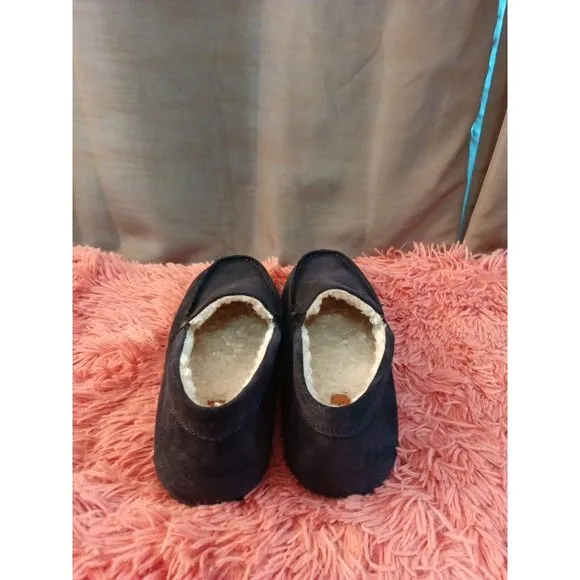 Men's Vince Gomez Leather/Suede/Faux Fur Black Slip On Loafers Size 9.5M