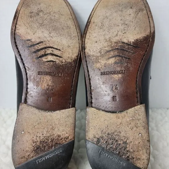 Men's Black Leather Loafers