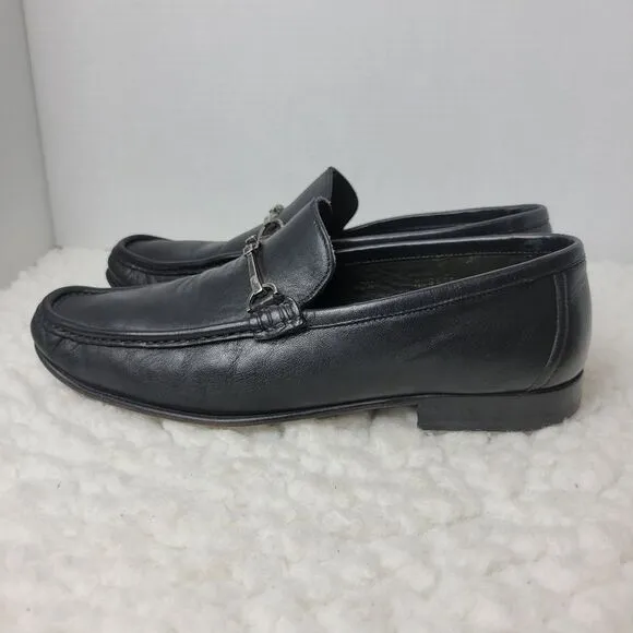 Men's Black Leather Loafers