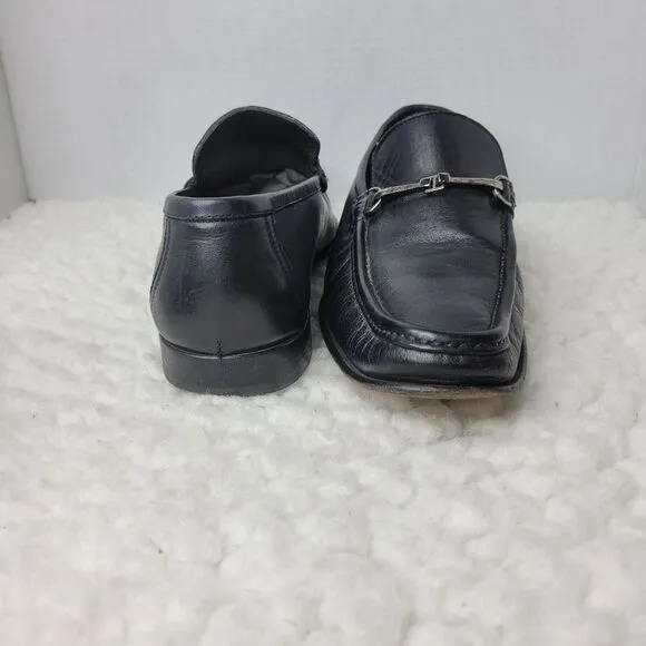 Men's Black Leather Loafers