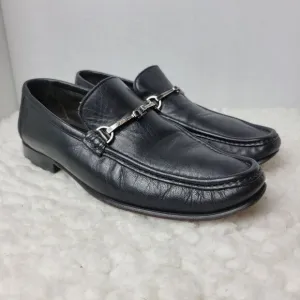 Men's Black Leather Loafers